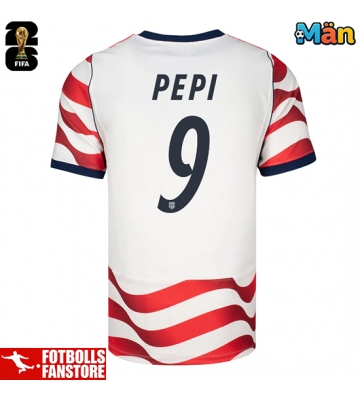 Förenta stater Ricardo Pepi #9 Hemmatröja VM 2026 Kortärmad